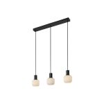 Nordlux Milford Mini 3-Rail Luce Pendente Vetro Nero | Adatto per 3x E14