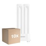 Confezione Multipack 10x Ledvance DULUX-F LED 8W - 840 Bianco Freddo | 4-Pin - Sostitutiva 18W