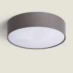 Bright Choice Lampada Da Soffitto A LED Il Giro Tessuto Grigio | 500mm - Adatto per 3x E27 – Max 40W