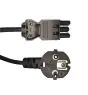 Noxion GST - Compatibile Cavo di alimentazione Nero - Femmina + Schuko Europlug - 3m - 3 pole 1,5mm2