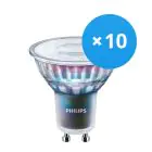 Confezione Multipack 10x Philips MASTER LED Faretti ExpertColor GU10 PAR16 3.9W 280lm 36D - 930 Luce Calda | Miglior resa cromatica - Dimmerabile - Sostitutiva 35W