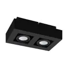 Eglo Soffitto Faretti Mendoza Acciaio Nero 9.4W 690lm - 830 Luce Calda -  | Dimmerabile - Adatto per GU10